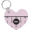 Paris & Eiffel Tower Heart Plastic Keychain w/ Name or Text