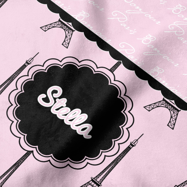 Paris & Eiffel Tower Hooded Baby Towel- Detail Close Up