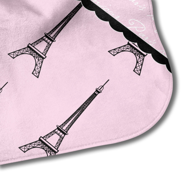Paris & Eiffel Tower Hooded Baby Towel- Detail Corner