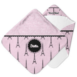 Paris & Eiffel Tower Hooded Baby Towel (Personalized)