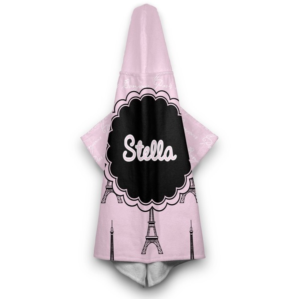 Paris & Eiffel Tower Hooded Towel - Hanging