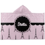Paris & Eiffel Tower Kids Hooded Towel (Personalized)