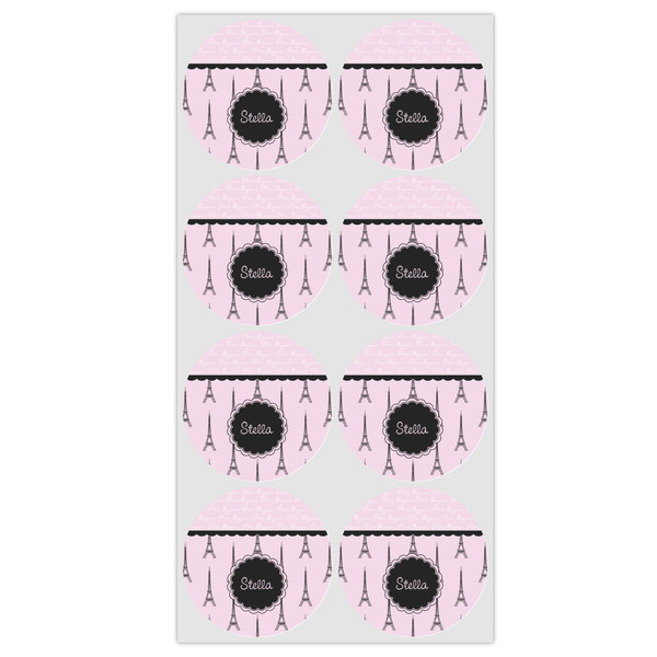 Paris & Eiffel Tower Icing Circle - Medium - Set of 8