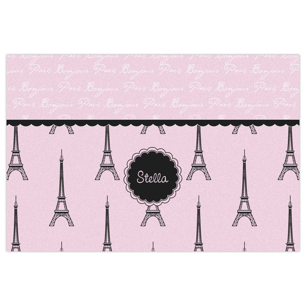 Paris & Eiffel Tower Indoor / Outdoor Rug - 2'x3' - Front Flat
