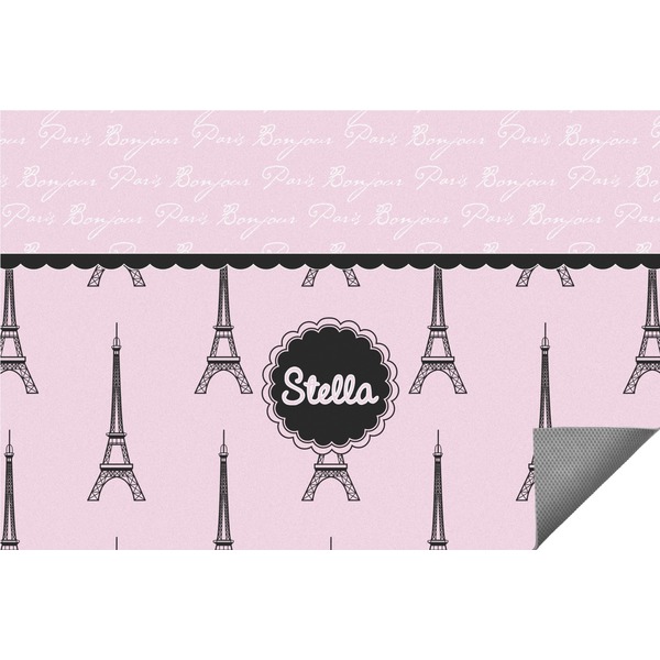 Custom Paris & Eiffel Tower Indoor / Outdoor Rug (Personalized)