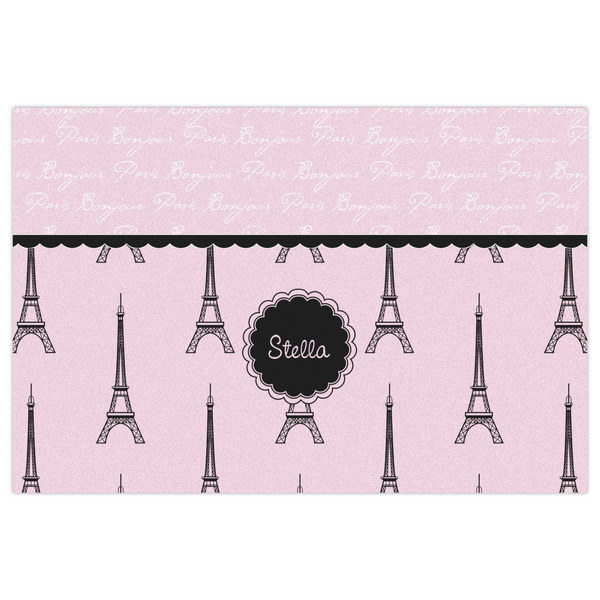 Paris & Eiffel Tower Indoor / Outdoor Rug - 4'x6' - Front Flat
