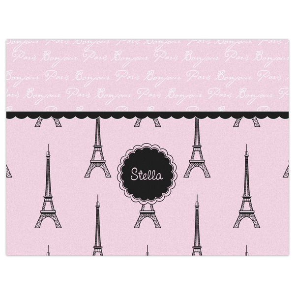 Paris & Eiffel Tower Indoor / Outdoor Rug - 6'x8' - Front Flat