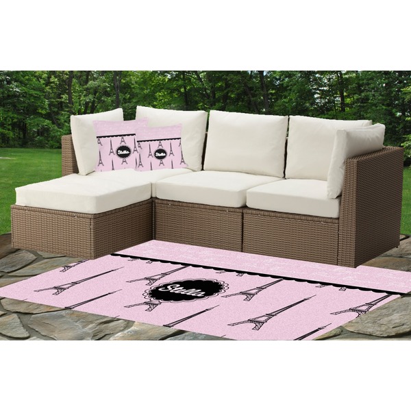 Paris & Eiffel Tower Outdoor Mat & Cushions