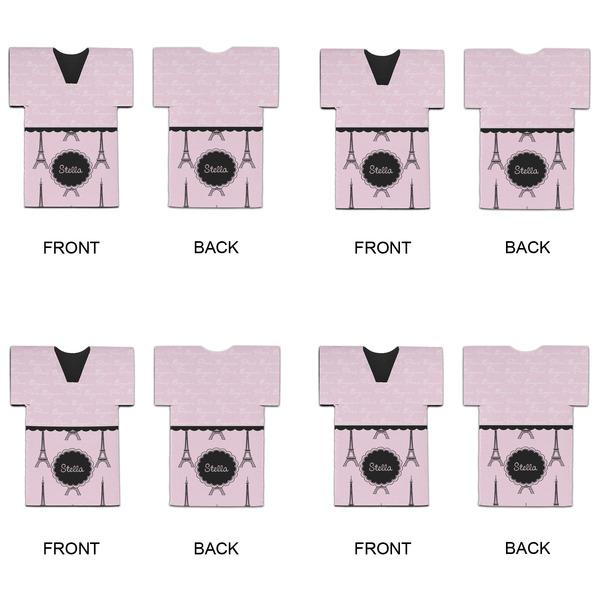 Paris & Eiffel Tower Jersey Bottle Cooler - Set of 4 - APPROVAL