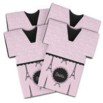 Paris & Eiffel Tower Jersey Bottle Cooler - Set of 4 (Personalized)