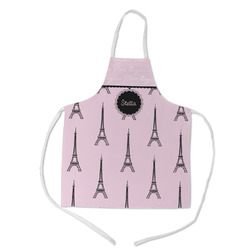 Paris & Eiffel Tower Kid's Apron w/ Name or Text