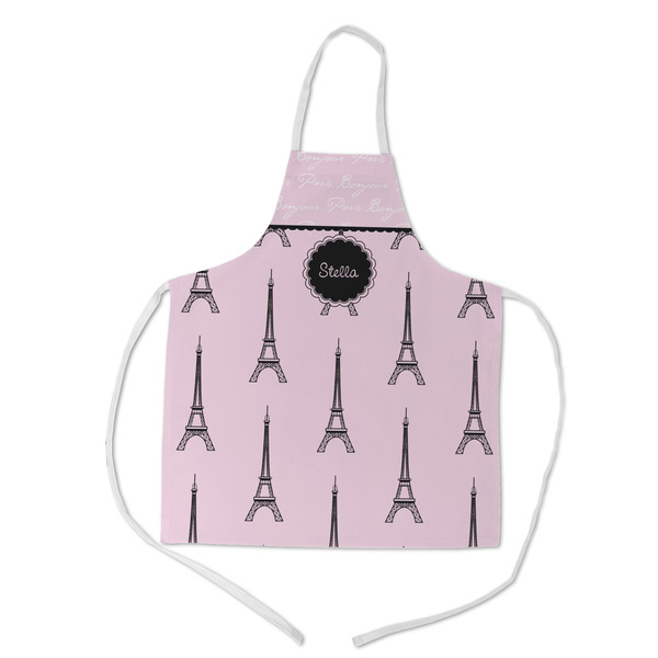 Custom Paris & Eiffel Tower Kid's Apron w/ Name or Text