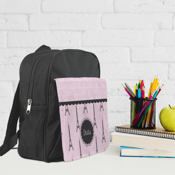 Paris & Eiffel Tower Kid's Backpack - Lifestyle