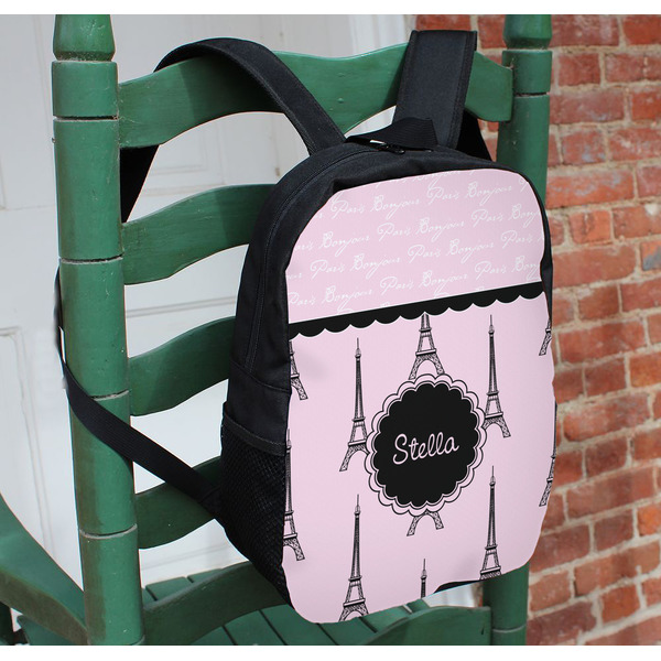 Paris & Eiffel Tower Kids Backpack - In Context