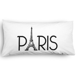 Paris & Eiffel Tower Pillow Case - King - Graphic (Personalized)