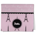 Paris & Eiffel Tower Kitchen Towel - Poly Cotton w/ Name or Text