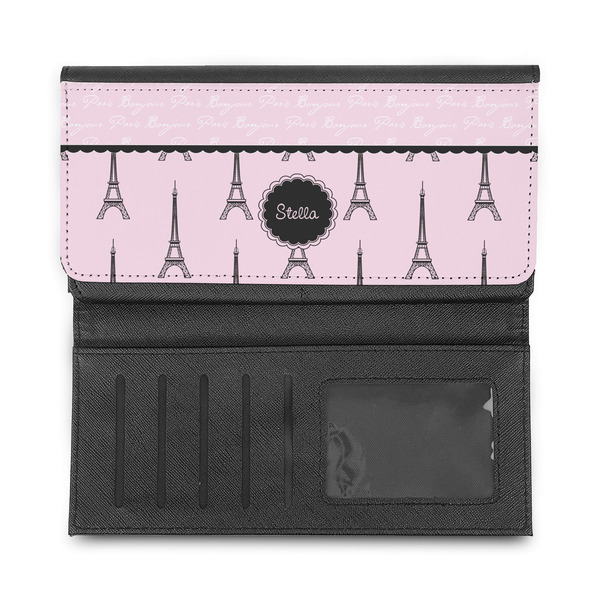Paris & Eiffel Tower Ladies Wallet - Half Way Open