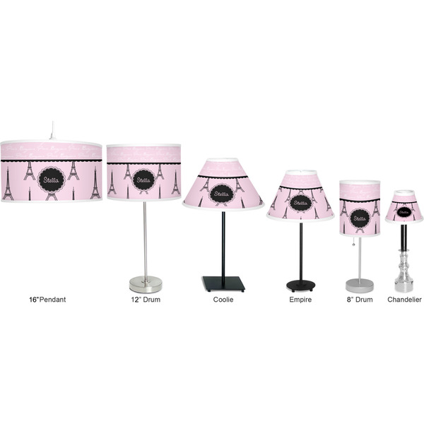 Paris & Eiffel Tower Lamp Full View Size Comparison