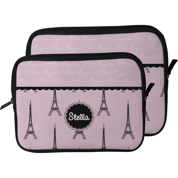 Paris & Eiffel Tower Laptop Sleeve (Size Comparison)