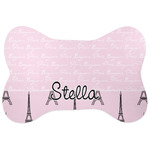 Paris & Eiffel Tower Bone Shaped Dog Food Mat (Personalized)
