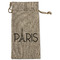 Paris & Eiffel Tower Large Burlap Gift Bag - Front
