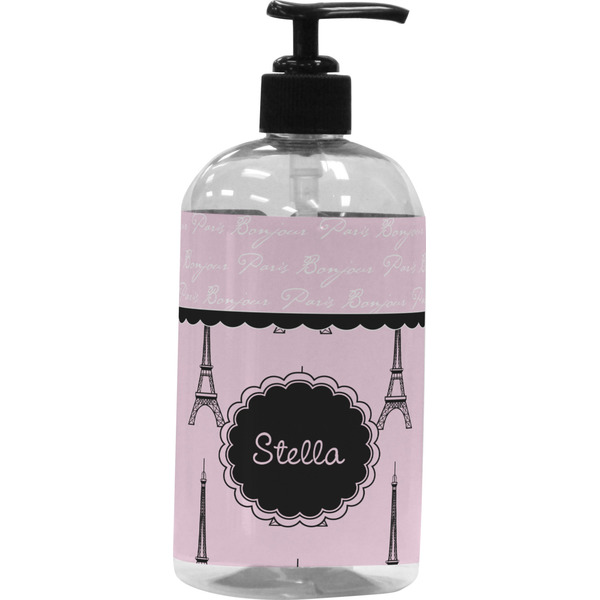Custom Paris & Eiffel Tower Plastic Soap / Lotion Dispenser (Personalized)