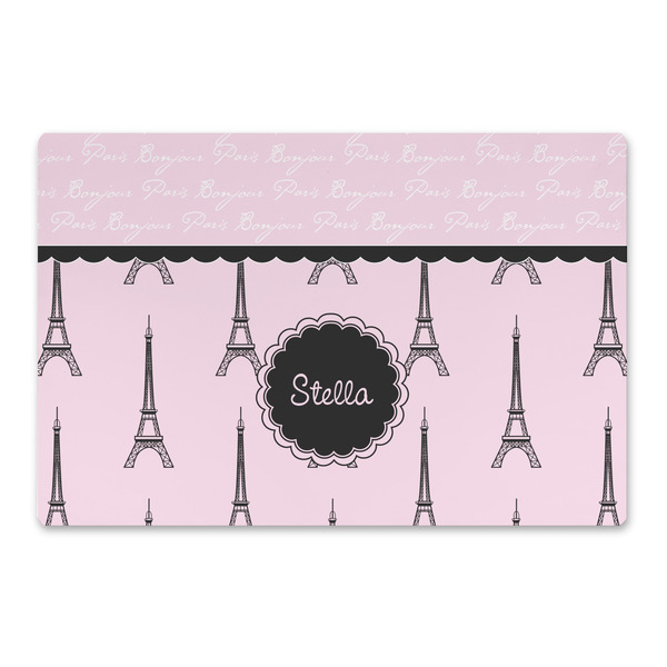 Custom Paris & Eiffel Tower Large Rectangle Car Magnet (Personalized)