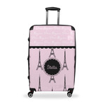 Paris & Eiffel Tower Suitcase - 28" Large - Checked w/ Name or Text