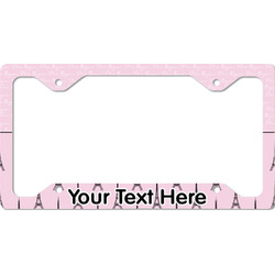 Paris & Eiffel Tower License Plate Frame - Style C (Personalized)