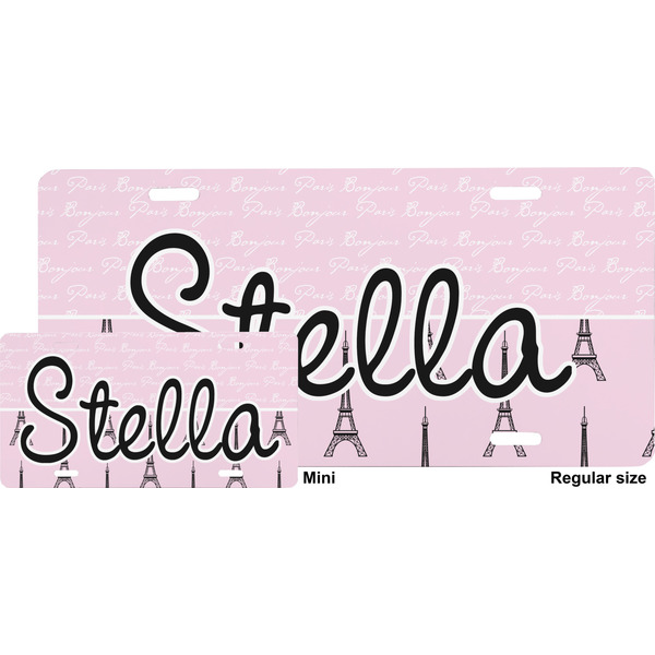 Paris & Eiffel Tower License Plate (Sizes)