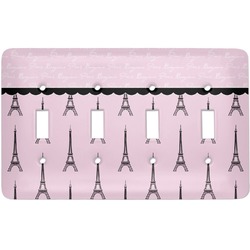 Paris & Eiffel Tower Light Switch Cover (4 Toggle Plate) (Personalized)