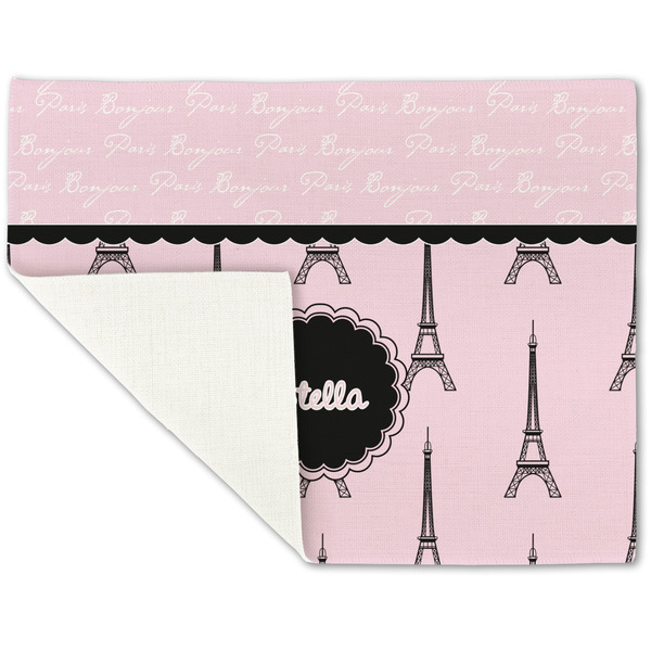 Paris & Eiffel Tower Linen Placemat - Folded Corner (single side)