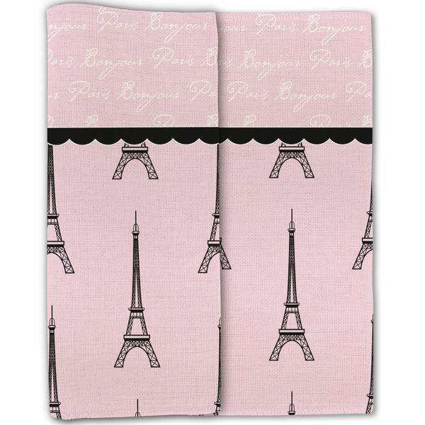 Paris & Eiffel Tower Linen Placemat - Folded Half (double sided)