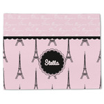Paris & Eiffel Tower Single-Sided Linen Placemat - Single w/ Name or Text