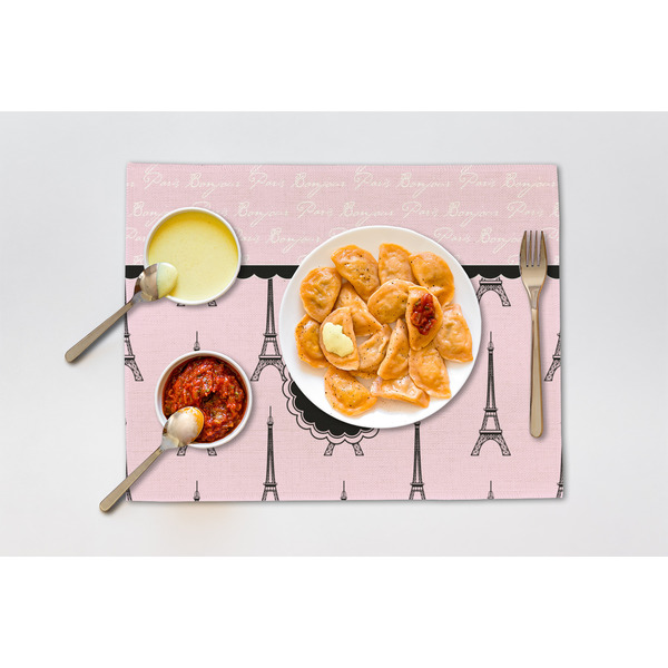 Paris & Eiffel Tower Linen Placemat - Lifestyle (single)