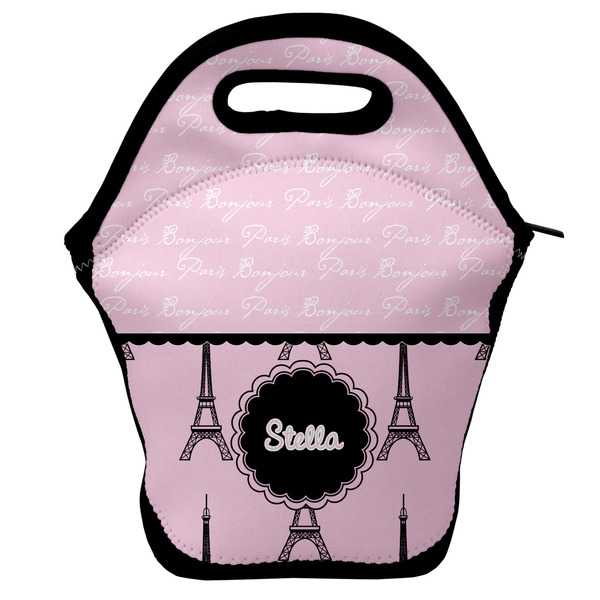 Custom Paris & Eiffel Tower Lunch Bag w/ Name or Text