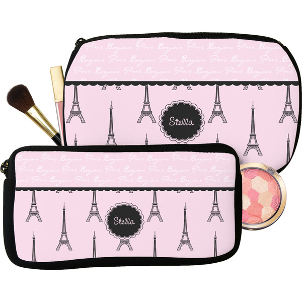 Paris & Eiffel Tower Makeup / Cosmetic Bags (Select Size)