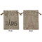 Paris & Eiffel Tower Medium Burlap Gift Bag - Front & Back
