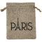 Paris & Eiffel Tower Medium Burlap Gift Bag - Front