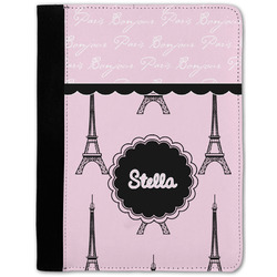 Paris & Eiffel Tower Notebook Padfolio - Medium w/ Name or Text