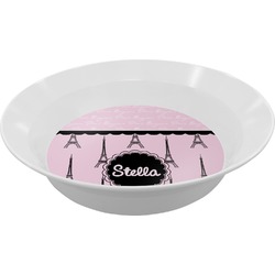 Paris & Eiffel Tower Melamine Bowl (Personalized)