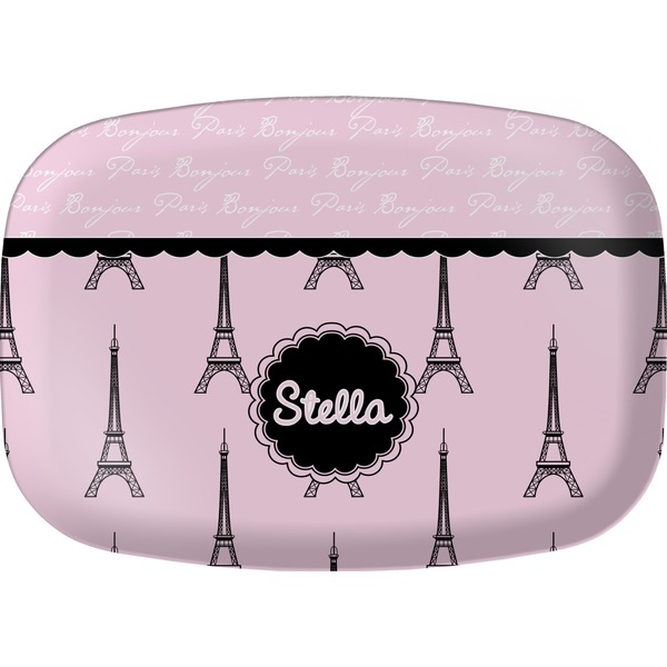 Custom Paris & Eiffel Tower Melamine Platter (Personalized)
