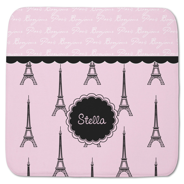 Custom Paris & Eiffel Tower Memory Foam Bath Mat - 48"x48" (Personalized)