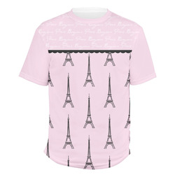 Paris & Eiffel Tower Men's Crew T-Shirt - 3X Large