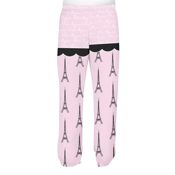 Paris & Eiffel Tower Men's Pjs Back - on model