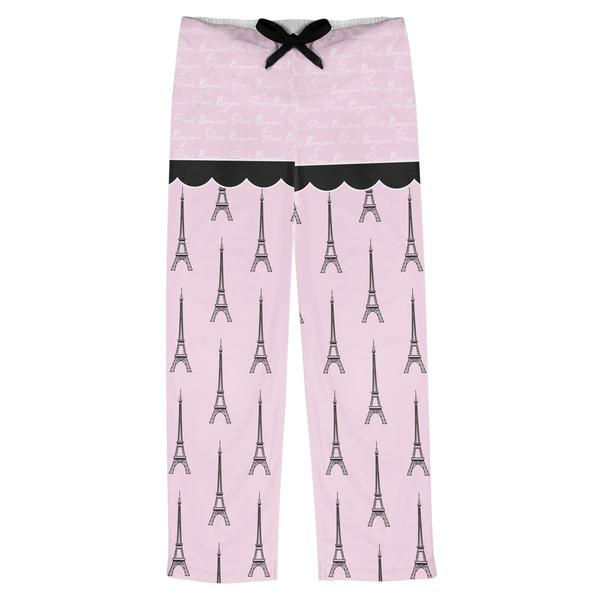 Custom Paris & Eiffel Tower Mens Pajama Pants - XL