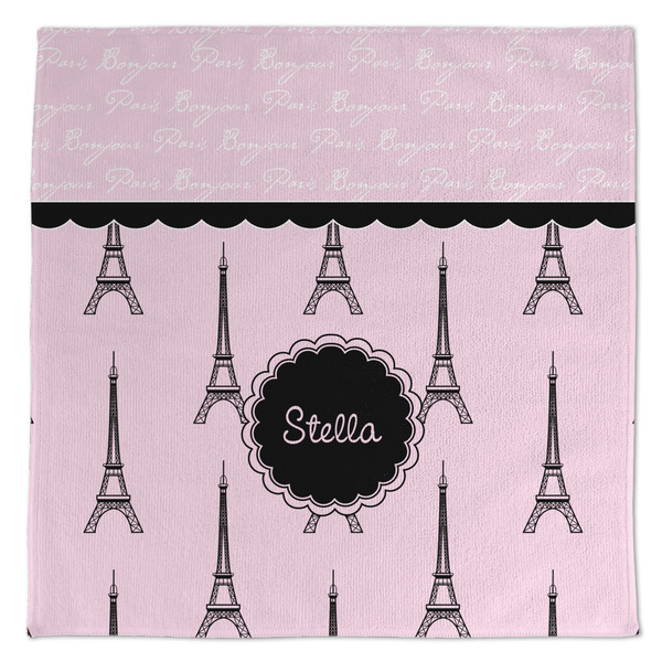 Custom Paris & Eiffel Tower Microfiber Dish Towel (Personalized)