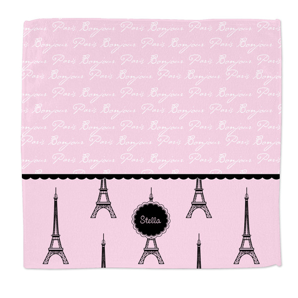 Custom Paris & Eiffel Tower Microfiber Dish Rag (Personalized)