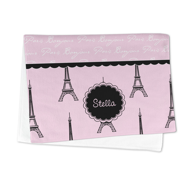 Paris & Eiffel Tower Microfiber Dish Towel - FOLDED HALF