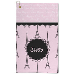 Paris & Eiffel Tower Microfiber Golf Towel (Personalized)